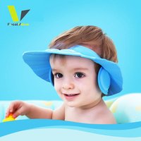 Baby Shower Caps Shampoo EVA Cap Wash Hair Kids Bath Visor Hats Adjustable Waterproof Ear Protection Eye Children Hats Infant