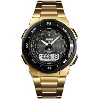 New hot skmei 1370 japanese quartz movement watches waterproof 3 atm dual time zone digital watch
