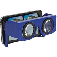 Innovative Compact Solid blue ABS colored smart head-mounted foldable mobilephone HD player 3D Virtual reality Video glasses