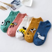 UP GRAD Funny cat pattern cute cartoon fashion socks cotton casual plain ankle girl socks