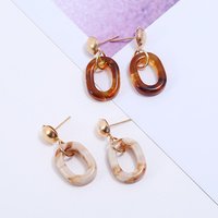 Hoop geometric acetate statement earrings circle acrylic resin earrings