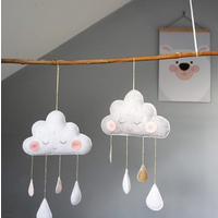 Nordic Cloud Felt Raindrops Pendant Play Tents