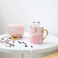 Marbled Ceramic Coffee Mug Handle