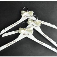 Personalized wedding dress hanger,Custom dress hanger wooden,Bridesmaid flower girl page boy bridal dress hanger