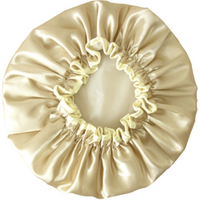 Leopard Print Double Layer Satin Shower Cap
