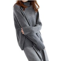 High Collar Knit Pullover Sweater