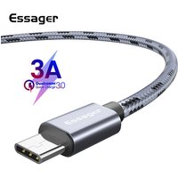 2019 unique design Essager 3A type c USB Cable Fast Charging Data Charger Cable ,type c usb Wire Cord Mobile Phone Cables