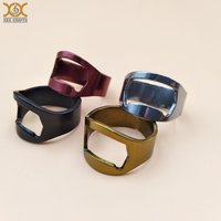Wholesale 20/22/24mm stainless steel metal ring bottle opener with custom laser logo