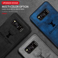 Simple Cloth Deer Phone Case For Samsung Galaxy S10 plus lite light case Silicone Cases Black Cover S10 A8 2018 A750