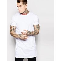 & White Longline Short Sleeve T Shirt