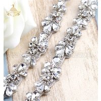 Rhinestone Applique for Wedding Dress or Bridal Gown