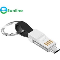 Muti-USB 13CM Magnet Micro USB Type C Cable For Cable For Samsung 2A Mini Keychain Charger Charging Cables