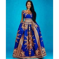 Guangzhou Clothing Factory Two Pockets Women African Maxi Dress