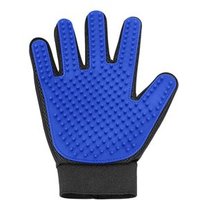 Amazon best selling black/blue pet grooming glove bonus five finger deshedding dog glove