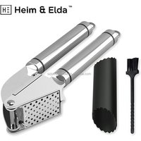 Stainless Steel Peeler Ginger Chopper & Garlic Press Set
