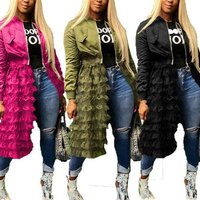 90115-OMY1 fashion spliced design bubble skirt ladies jackets