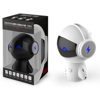 Mini Portable Robot Smart Blue tooth Speaker With BT CSR 3.0 Plus Bass Music Calls Handsfree TF MP3 AUX and Power Bank Function