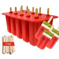 Silicone Ice Pop Makers 50 Popsicle Sticks