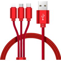 Wholesale Nylon Braided Micro Type C IOS 3in1 usb cable For iPhone for Samsung