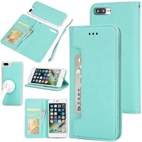 For iphone 7+/8+ case,Detachable 2 in 1 Leather Case Slim Flip Card Holder Wallet Phone Case for iPhone 7 Plus for iPhone 8 Plus