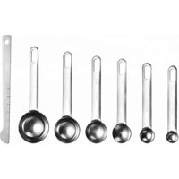 stainless steel rose gold measuring spoons, 6pcs set measuring spoon