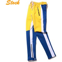 Retro Panelled Tapered Tracksuit Bottoms