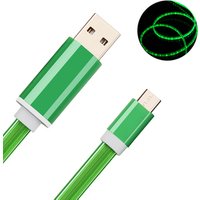 LED Light Up Visible Flow Glowing Micro USB TYPE C Charger Data Cable Cord for iPhone and Android Phones
