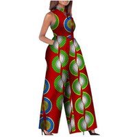 African Print Sleeveless Jumpsuit