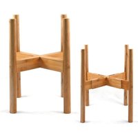 Modern Adjustable Bamboo Plant Stand