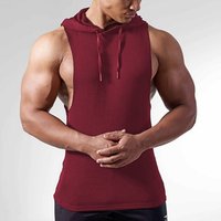 2019 new fashion high quality custom logo design print gym stringer tank sleeveless hoodies