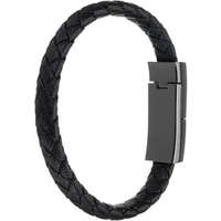 2019 Factory Wholesale Leather Braided Magnetic Bracelet charger Cable for iPhone Plus X