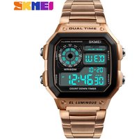 SKMEI 1335 Business Watches Men digital Waterproof Casual Watch Stainless Steel Digital Wristwatch Clock Erkek Kol Saati