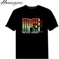 Sound Activated LED Light Up T Shirt