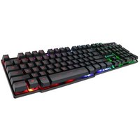 RGB USB wired mechanical gaming keyboard with color LED backlit for computer, laptop