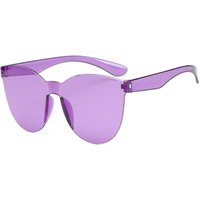 Colorful Rimless Sunglasses Transparent Candy Color Eyewear