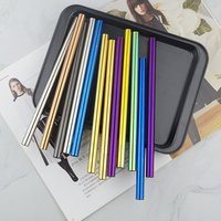 2019 new drinking eco friendly copper stainless steel straw set