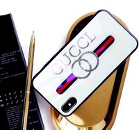 Wholesale luxury glass mobile phone cover for iphone 6 7 8 X XR XS MAX, for iphone case luxury brand