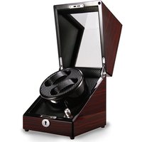 top quality luxury wooden premium auto rotate double watch winder display watch box 1+1