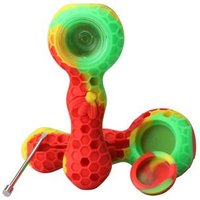 Original Factory Hot sell pocket size Honeycombs Glass bowl Silicone Smoking pipe Weed
