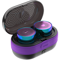 OneDer V17 Portable Mini Bluetooth (TWS) Twins Stereo Wireless Speaker with 1000mah Rechargeable Battery Box