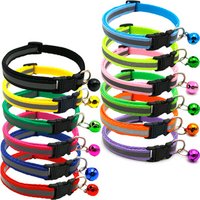 Wholesale Custom Reflective Pet Collar for Cats and Small Dogs with Bell Adjustable cat Collar