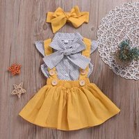 Summer Shirt Overalls Skirt Outfit Set
