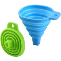 BHD Kitchen Food Grade Silicone Collapsible Funnel, Foldable Funnel for Water Bottle Liquid Transfer