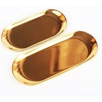 Oval Metal Storage Tray