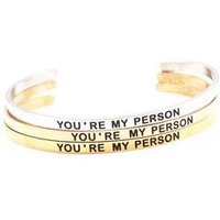 Hot Selling High Polished Stainless Steel Customized Engrave You Are My Person Bracelet