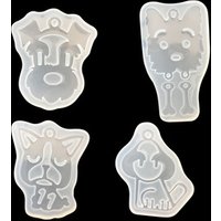 silicone keychain mold Puppy Charms Making Silicone Mold for Jewelry Pendant DIY Resin Casting Mould