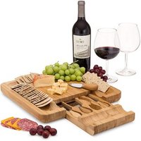 Hot Sale Cheese Board Bamboo Bamboo Cheese Cutting Board Set With Cutlery