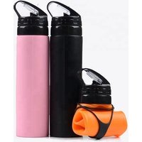 FDA 550ML Collapsible Silicone Sports Water Bottles Squeeze Water Drinking Bottle for Running
