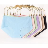 Women's Modal Cotton Panties Seamless Invisible Soft Briefs Plain Comfy Bikini Underwear Wholesale