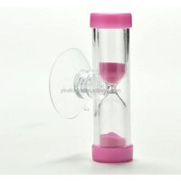 Waterproof plastic suction cap 3 minutes shower timer sand timer hourglass for kids bath timing